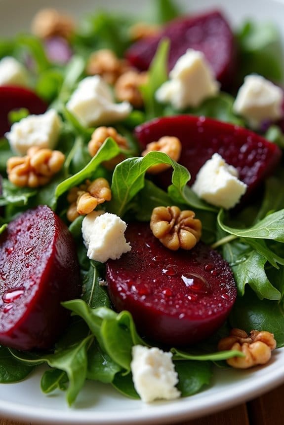 roasted beet goat cheese salad
