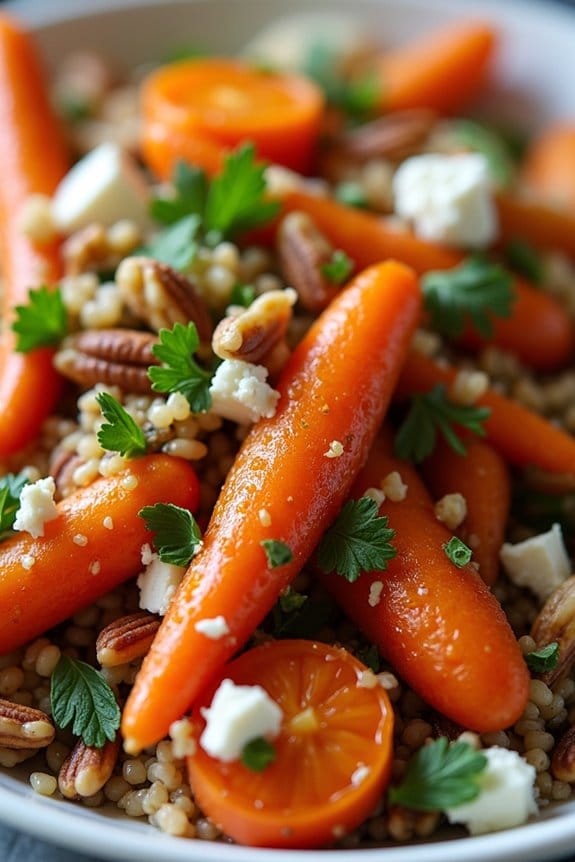 roasted carrot quinoa salad