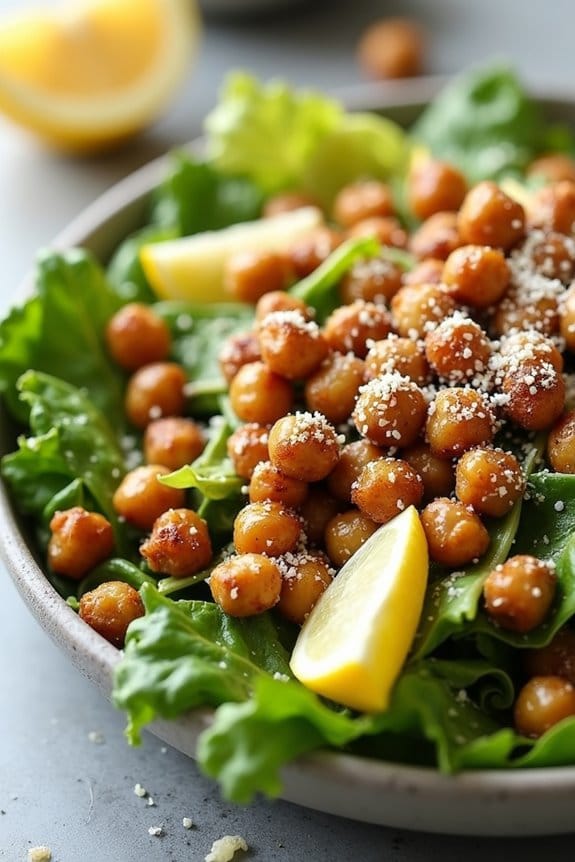 roasted chickpea caesar salad