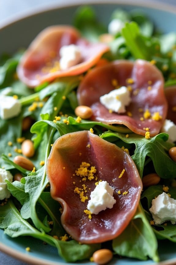 savory arugula prosciutto salad