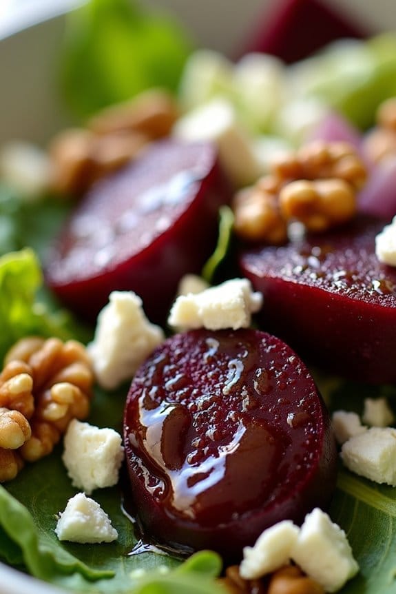 savory beet and feta salad