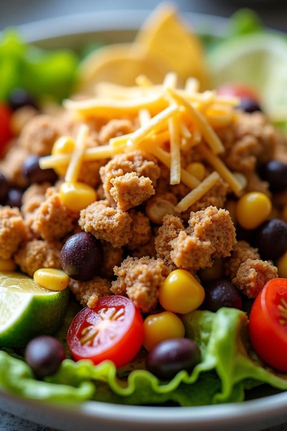 spicy turkey taco salad