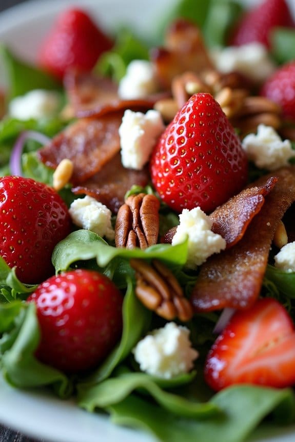 strawberry bacon salad vinaigrette