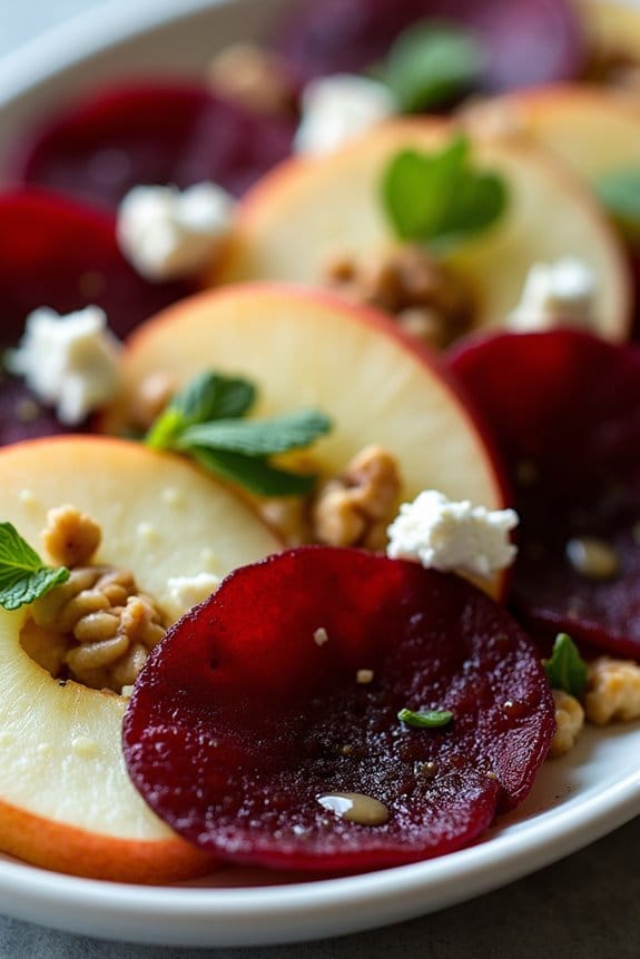 vibrant beet and apple salad