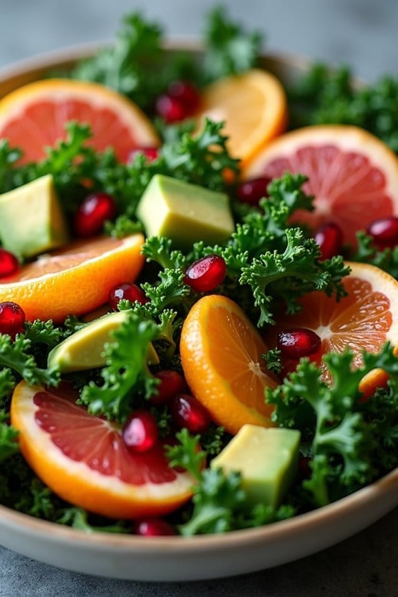 vibrant citrus kale salad