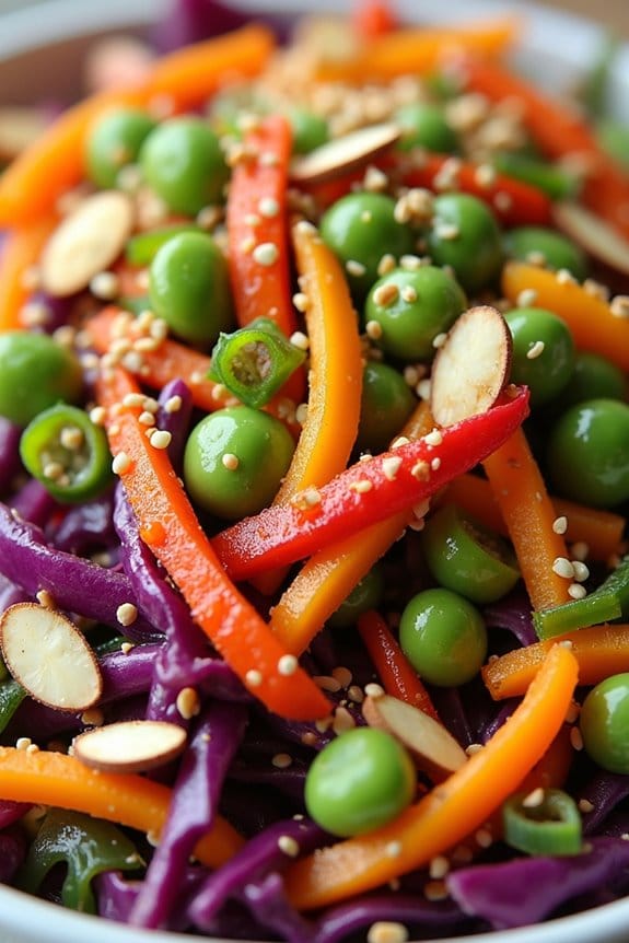 vibrant crunchy vegetable slaw