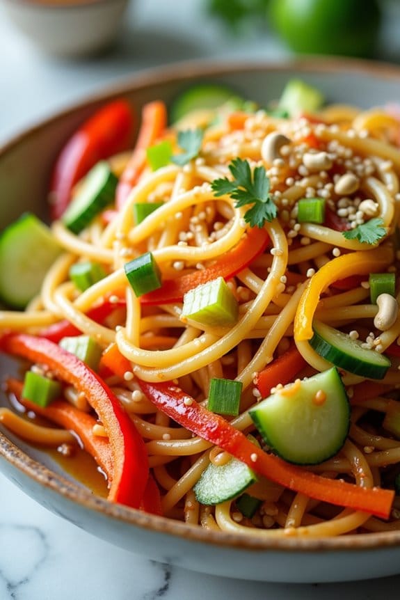 vibrant customizable noodle salad