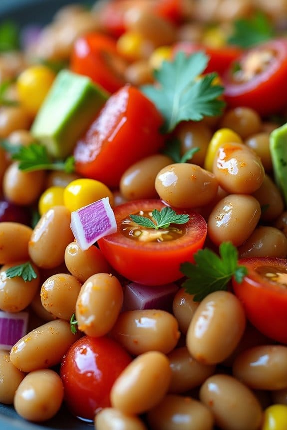 vibrant flavorful bean salad