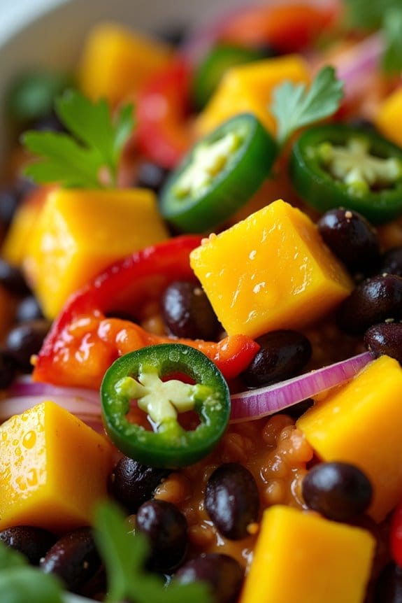 vibrant mango black bean salad