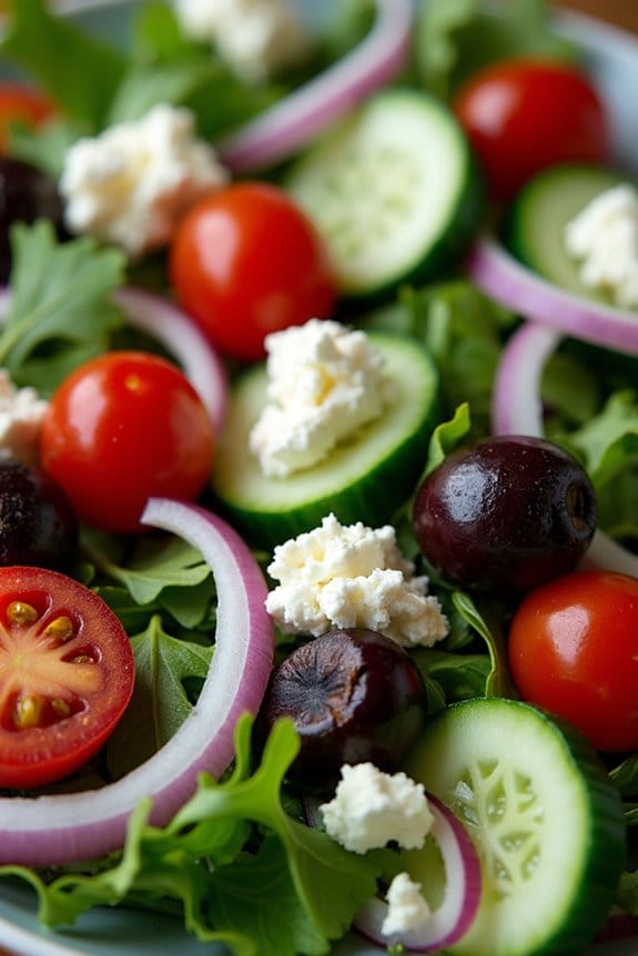 vibrant mediterranean arugula salad