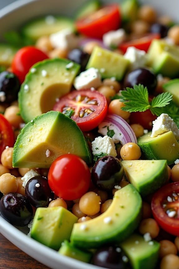 vibrant mediterranean avocado salad
