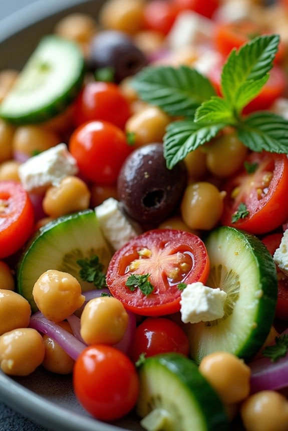 vibrant mediterranean chickpea salad