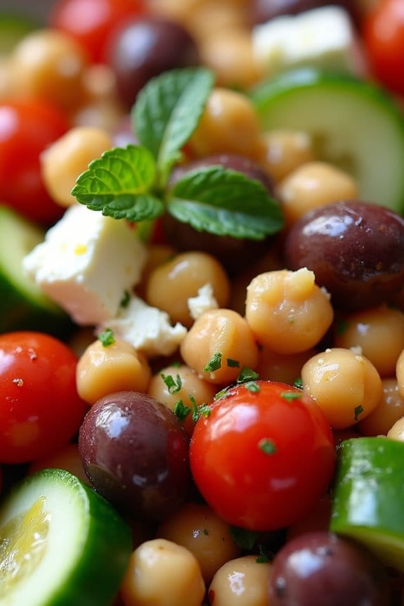 vibrant mediterranean chickpea salad