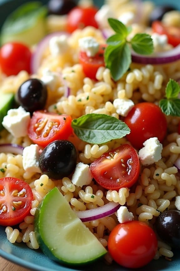 vibrant mediterranean orzo salad