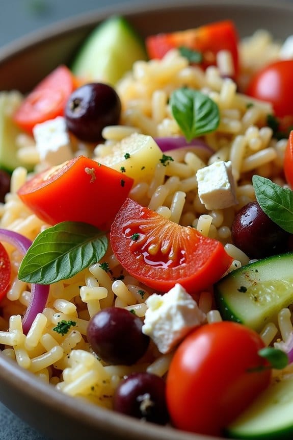 vibrant mediterranean orzo salad