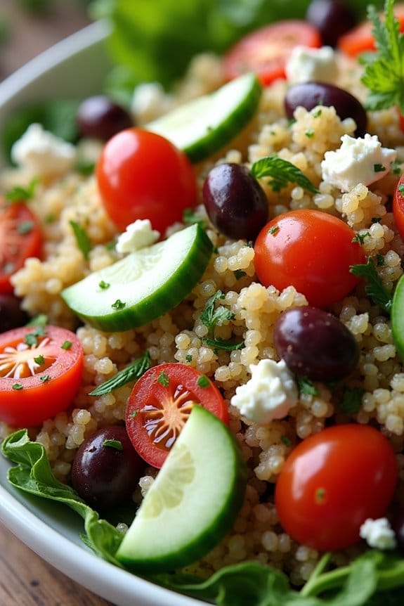 vibrant mediterranean quinoa salad