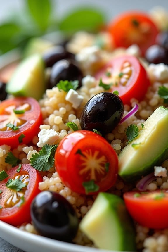 vibrant mediterranean quinoa salad