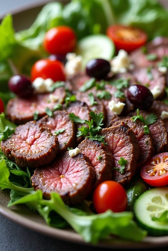 vibrant mediterranean steak salad