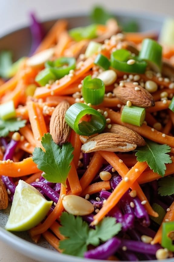 vibrant sesame ginger salad