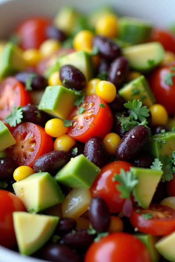 vibrant southwestern black bean salad