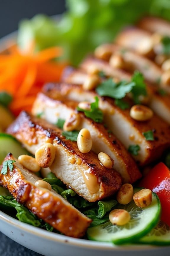 vibrant spicy thai salad