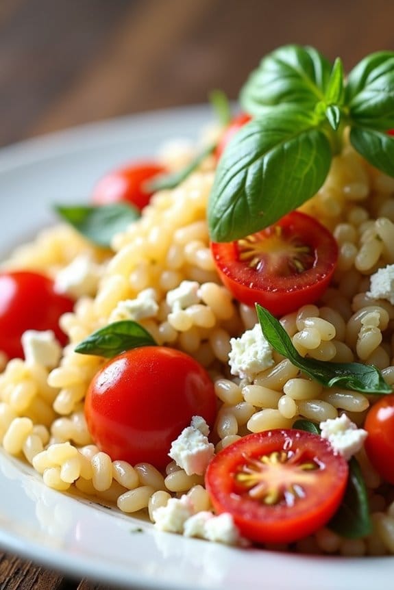 vibrant tangy tomato orzo