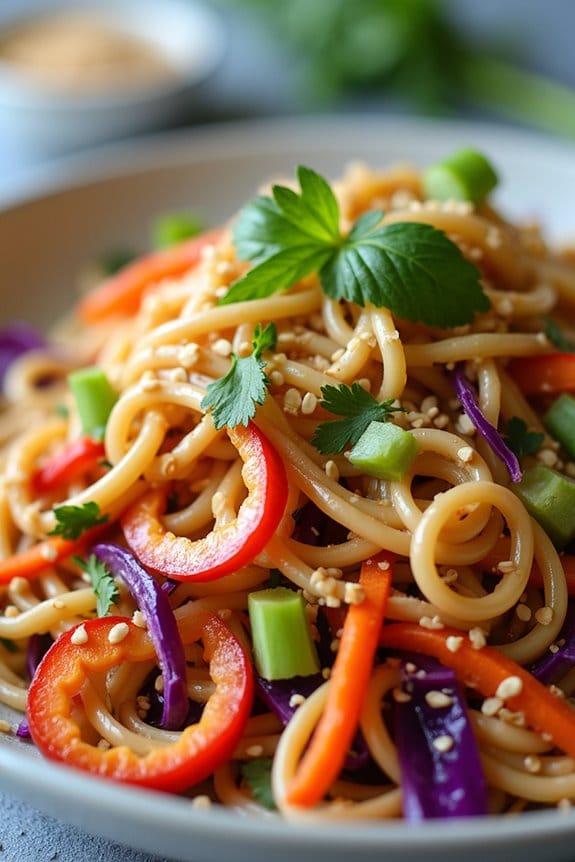 vibrant thai noodle salad