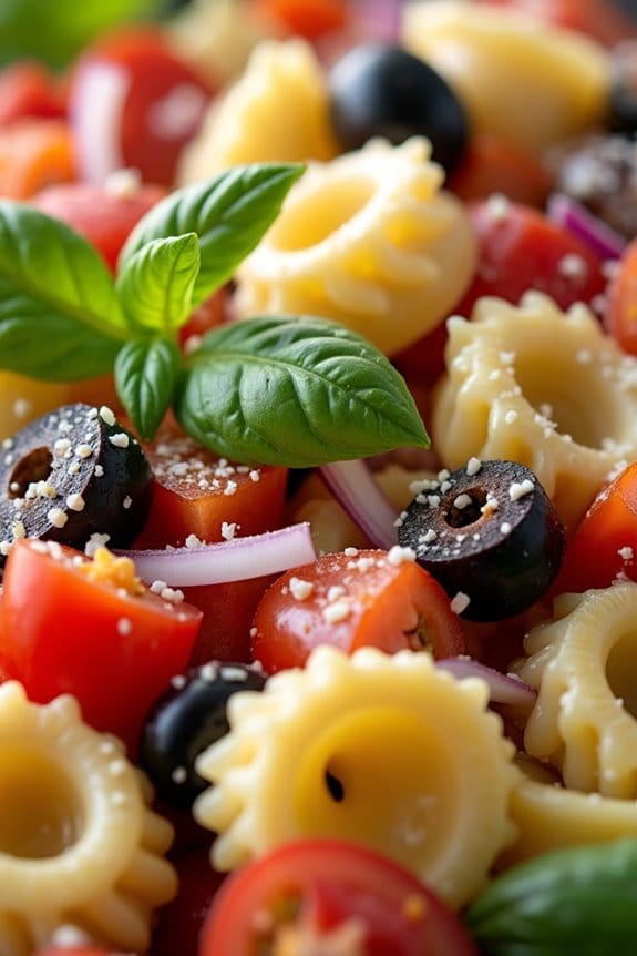 vibrant tortellini pasta salad