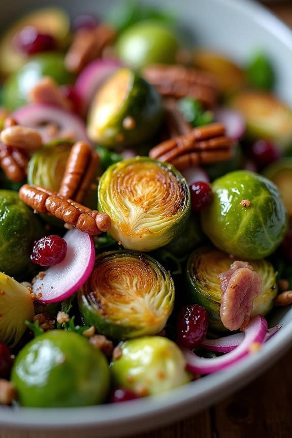 warm brussels sprouts salad