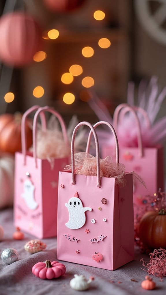 adorable pink halloween bags