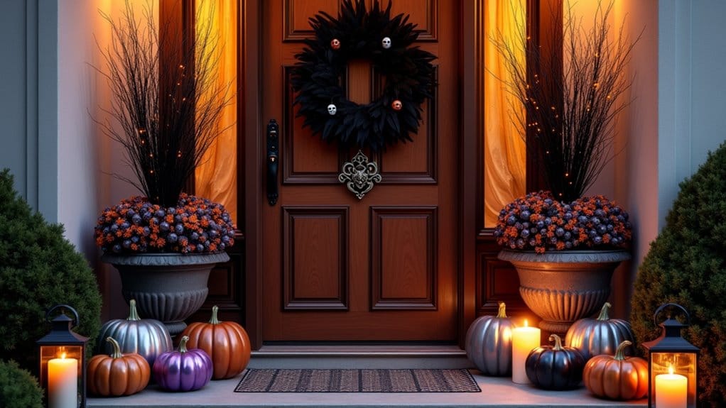 adult halloween door decor