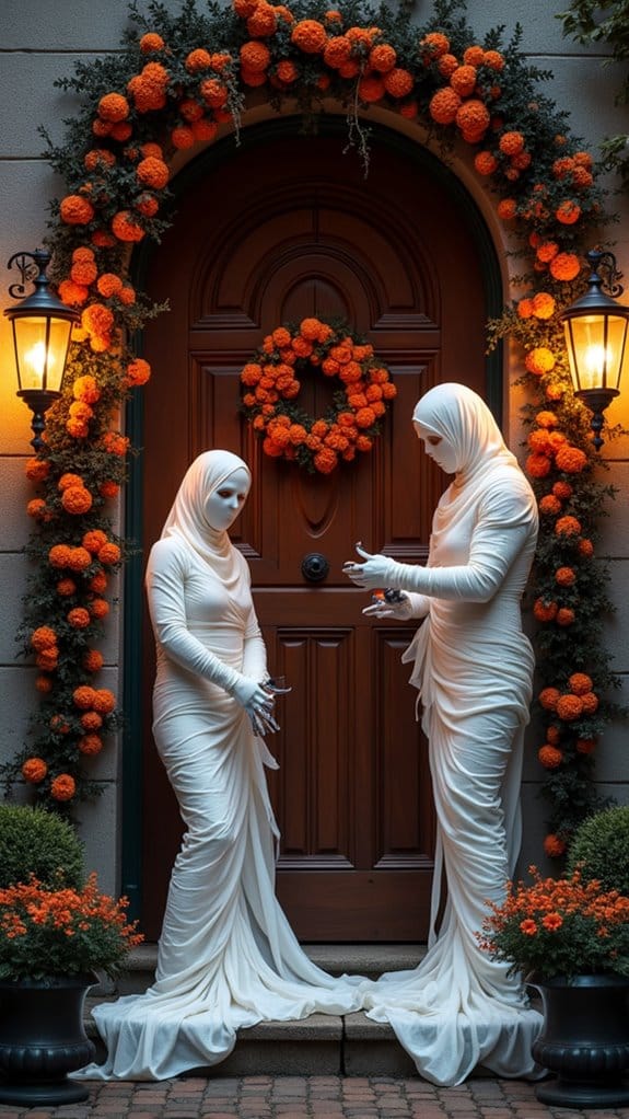 artistic spooky mummy wraps