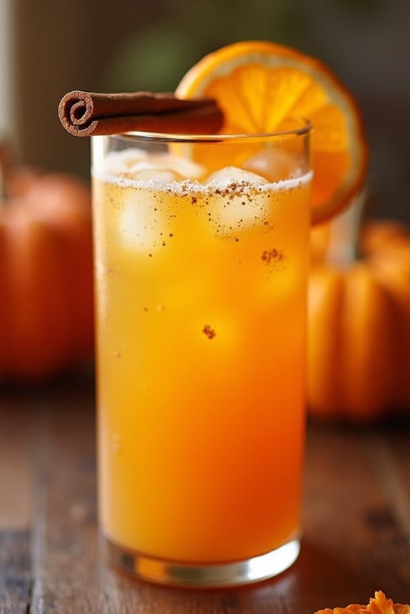 autumn inspired pumpkin cocktail