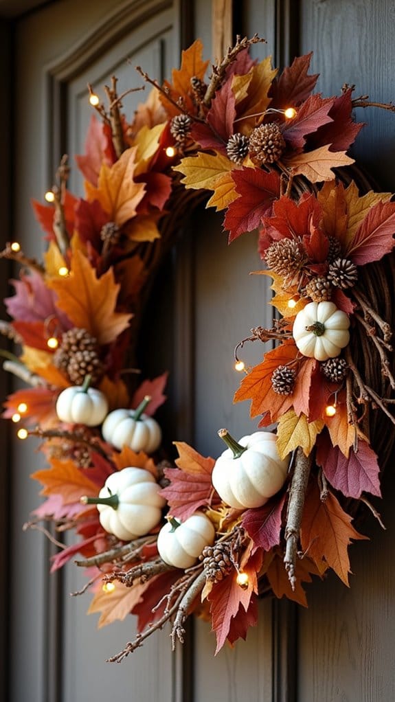 autumnal wreaths with warmth