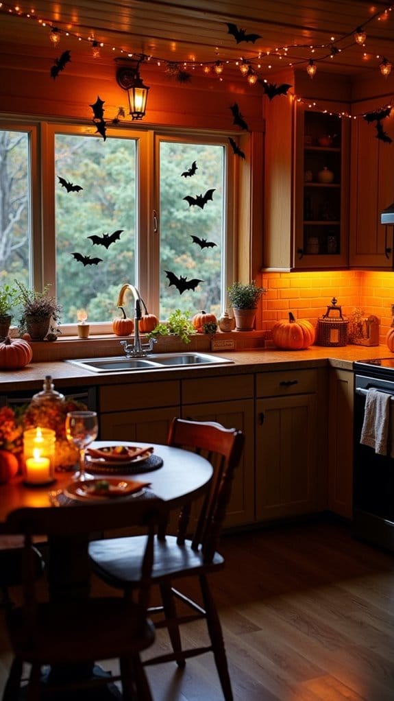 bat window clings decorations