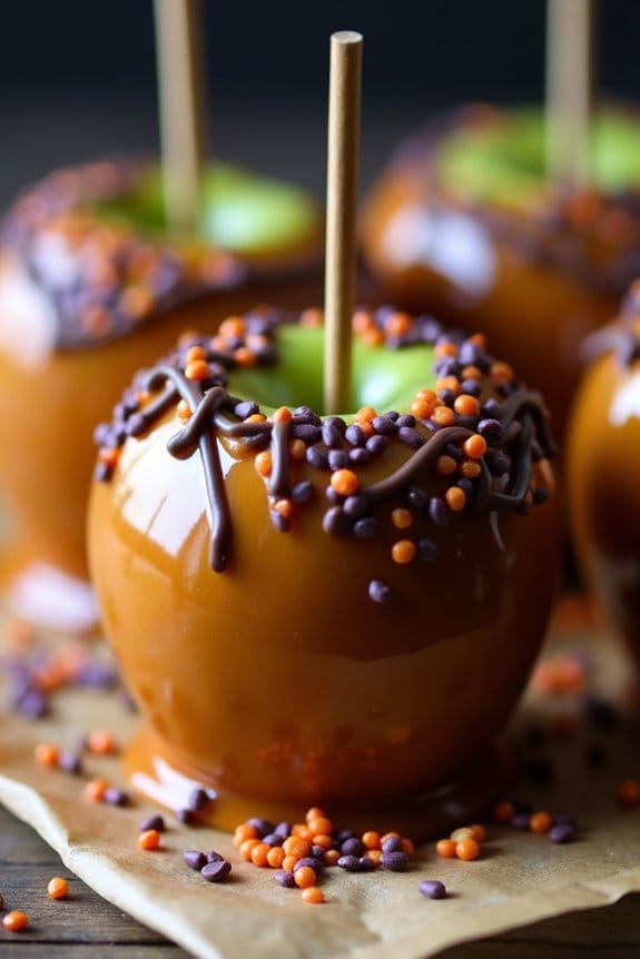bewitched halloween caramel apples