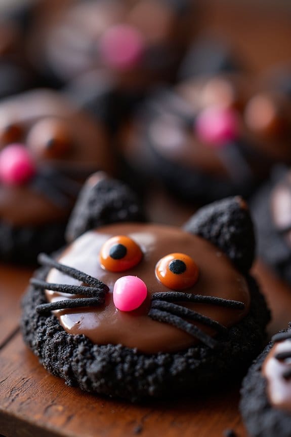 bewitching black cat cookies