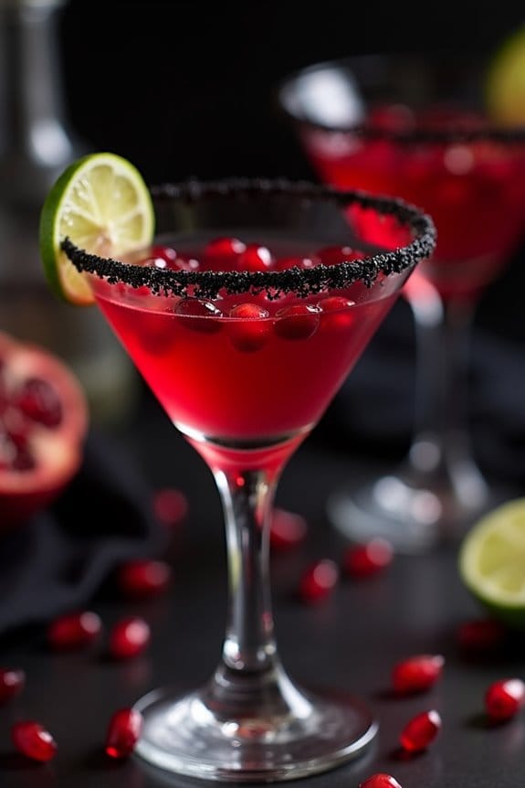 bewitching halloween pomegranate martini