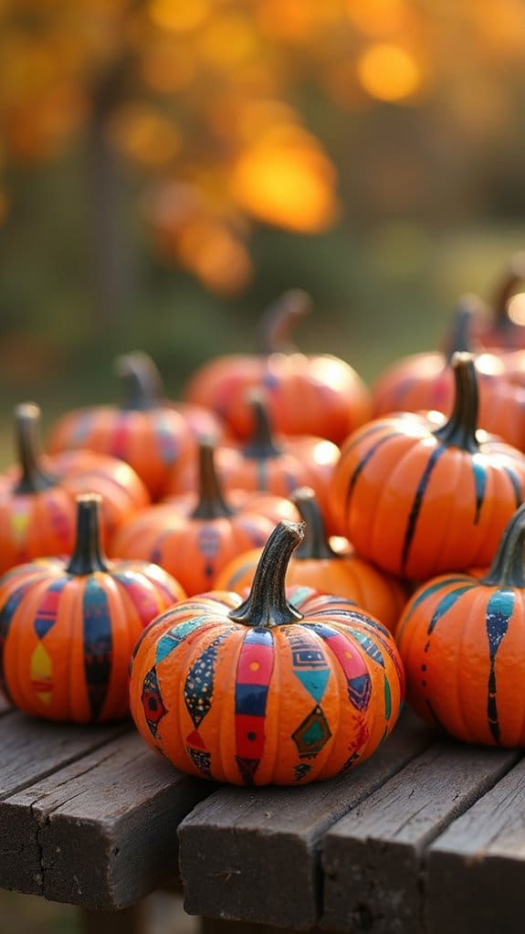 bold geometric pumpkin designs