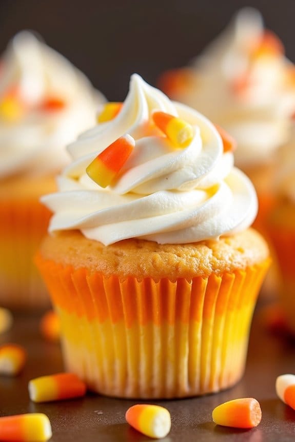 candy corn delight cupcakes