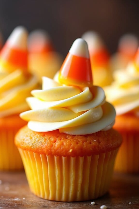 candy corn delight cupcakes