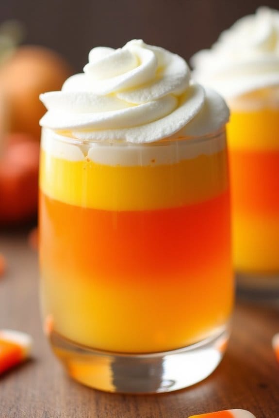 candy corn dessert parfaits