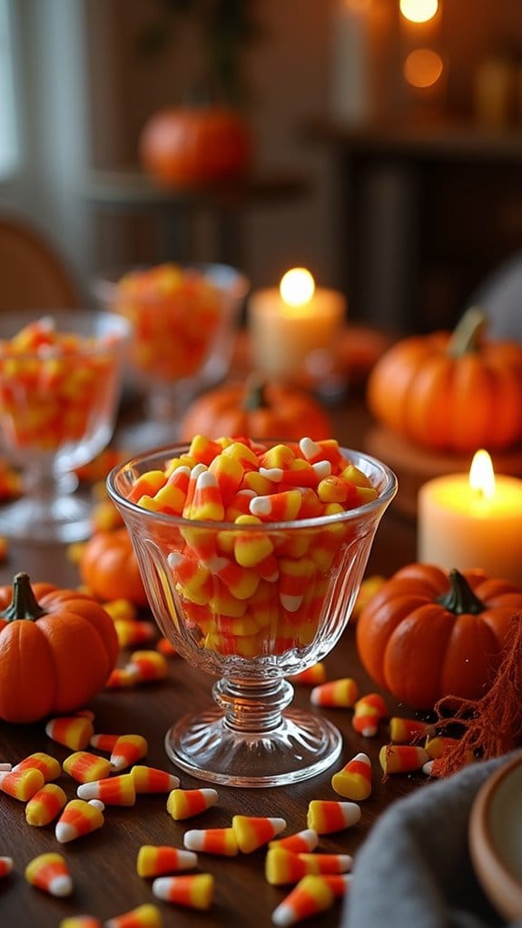 candy corn halloween centerpieces