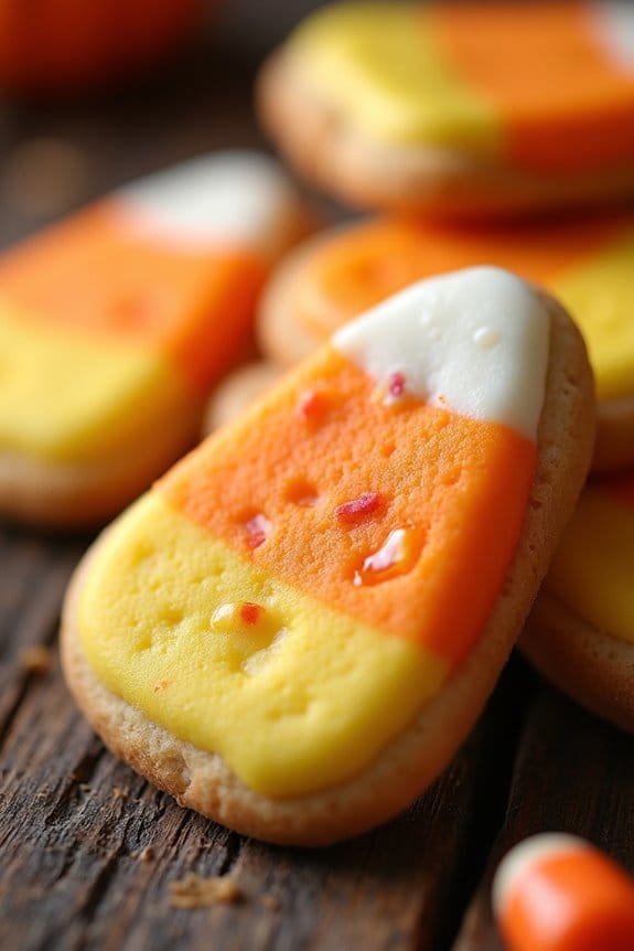 candy corn halloween cookies