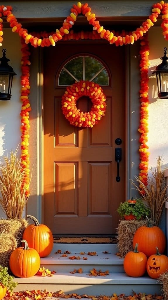 candy corn halloween decor
