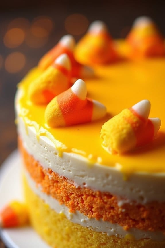 candy corn layer cake