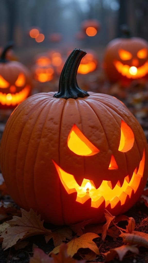 carved pumpkins with personalities