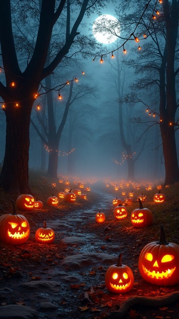 carving glowing jack o lanterns