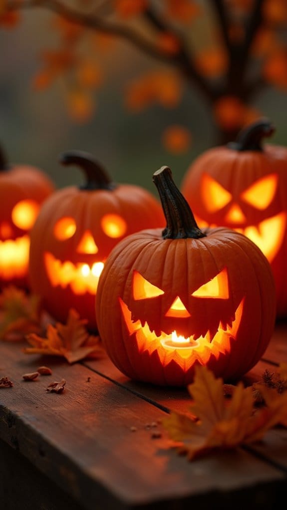 carving pumpkins with friends