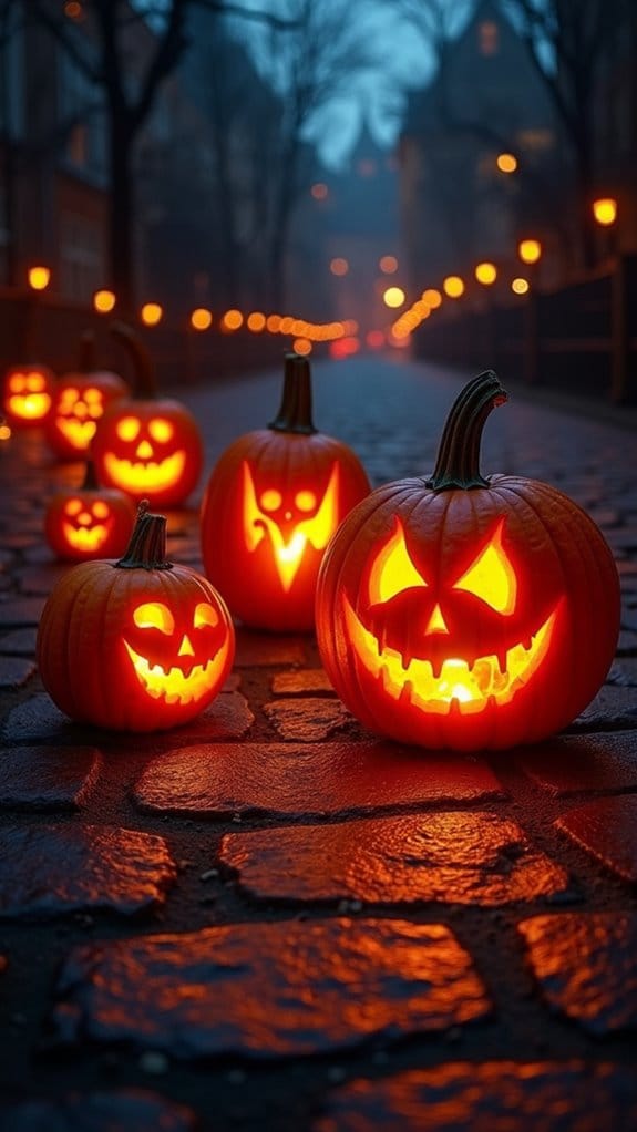 carving spooky pumpkin ghosts